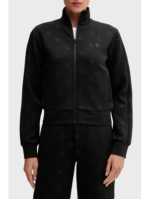 Guess Calista 4g Logolu Regular Fit Dik Yaka Sweat V6YQ12K4297 Kadın Sweat V6YQ12 K4297 Fjdk