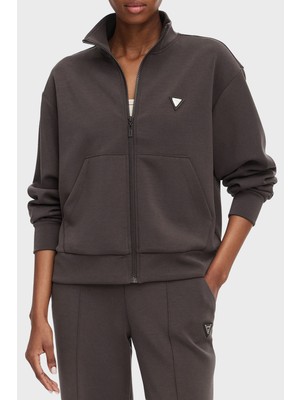 Guess Olympe Regular Fit Dik Yaka Sweat V6YQ17K4313 Kadın Sweat V6YQ17 K4313 A10K