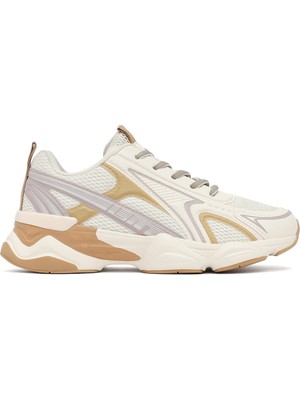 Derimod Kadın Krem Bağcıklı Kalın Tabanlı Sneaker AF520005SK