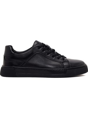 Derimod Erkek Siyah Bağcıklı Deri Sneaker WM680051DV