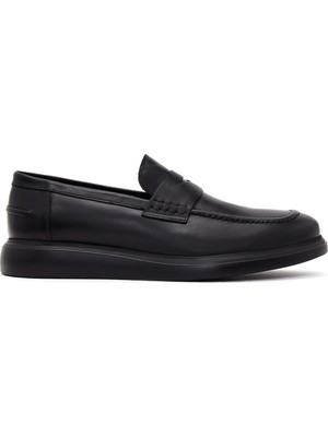 Derimod Erkek Siyah Deri Casual Loafer WM800002DV