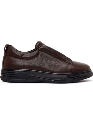 Derimod Erkek Kahverengi Deri Sneaker WM828002DV
