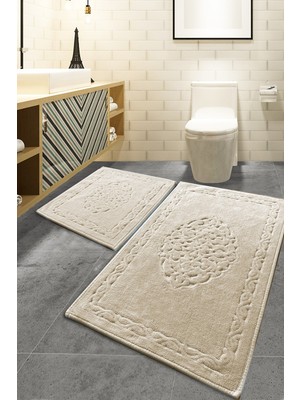 Rani Mobilya Rani Home Banyo Paspası Seti Vizon BA-6273