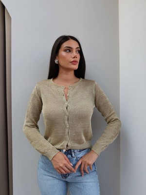 Esra Helvacı Simli Örgü Hırka