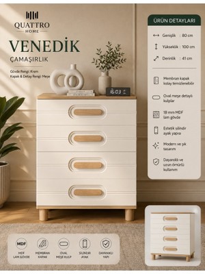 Quattro Home Venedik Şifonyer