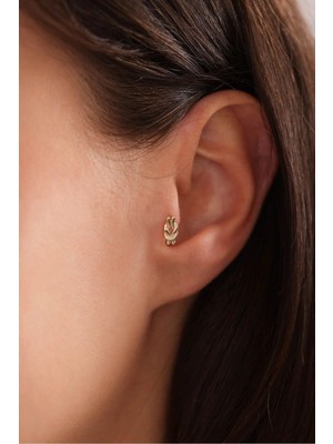 Gianfranco 14 Ayar Altın Miço Düğüm Tragus Küpe