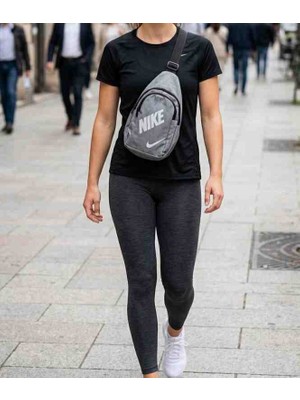 Salmore Unisex Gri Desenli Çapraz Çanta