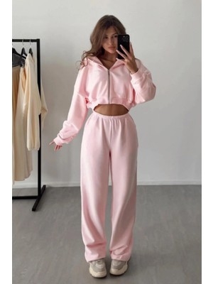 Madmext Pembe Barrel Fit Kadın Eşofman Altı MG2553