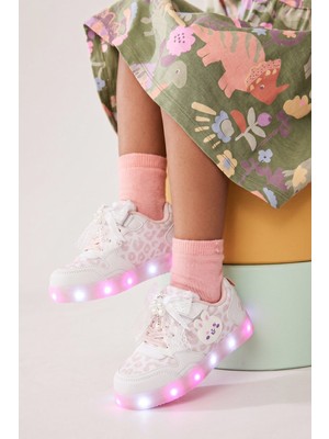 Dark Seer Çocuk Beyaz Pudra Işıklı Sneaker Spor Ayakkabı 2026 - Kids DS Chen