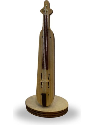 İstanbul Müzik Tedarik El Yapımı Dekoratif Kemençe 10 cm Biblo