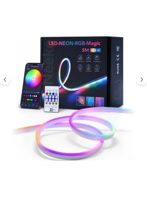 Neeko Ryvex 5 Metre USB Şerit Neon LED Animasyonlu Kumandalı ve Telefon Kontrollü Argb