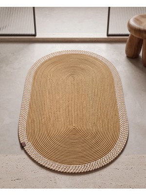 Cicim Home Natura Jüt Hasır Oval Banyo Paspası 60×100 cm