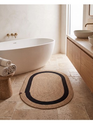 Cicim Home Natura Jüt Hasır Oval Banyo Paspası 60×100 cm