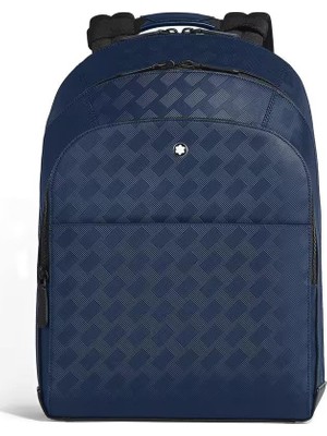 Montblanc MB221134 Mont Blanc Extreme Mavi Deri Büyük Boy 3 Bölmeli Sırt Çantası