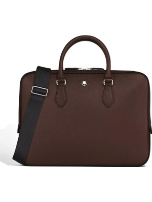 Montblanc MB222921 Mont Blanc Sartorial Kahverengi Deri Ince Evrak Çantas