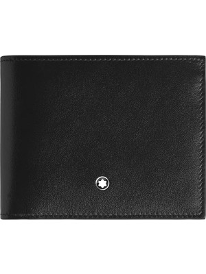 221320 Montblanc Meisterstück 6 cc Siyah / Mavi Deri Cüzdan