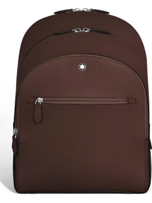Montblanc MB222929 Mont Blanc Sartorial Kahverengi Deri 3 Bölmeli Orta Boy Sırt Çantası