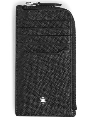 Montblanc MB223121 Mont Blanc Sartorial Deri Fermuarlı 7 Bölmeli Siyah Kartlık