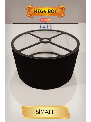 İlk El Grup Ieg™ Siyah Lambader Başlığı 35 cm Mega Boy ILKEL-GRP593