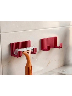 Decorius Banyo Tıraş Bıçağı Tutucu - Jilet Tutucu - Lif ve Havlu Tutacağı -Tıraş Bıçağı Asma Aparatı - Jilet Asma Aparatı - Lif ve Havlu Asma Aparatı