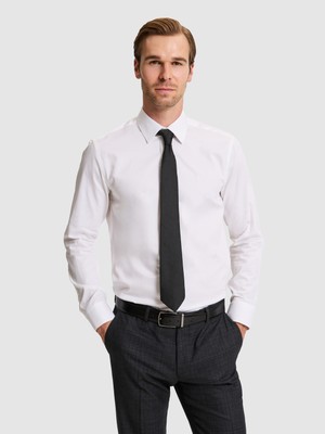 Cacharel Beyaz Slim Fit Pamuklu Klasik Gömlek 50311551 VR013