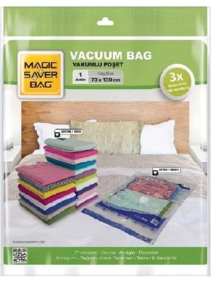Empressco Vakumlu Giyisi Yastık Yorgan Saklama Torbası Poşeti Hurç - Jumbo - 73X130 cm 1 Paket
