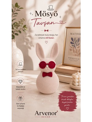 Arvenor Mösyö Tavşan | 15CM | Dekoratif Figür | 3D Baskı