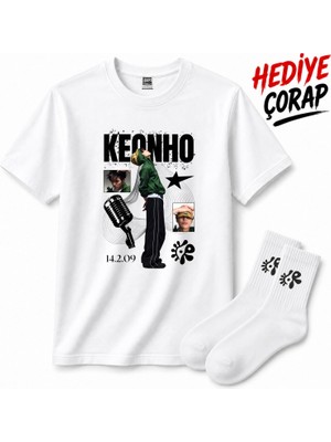BarsDepo Keonho Cortıs Baskılı Tişört, Premıum Kalite Unisex Çocuk / Yetişkin (Çorap Hedıyelı)