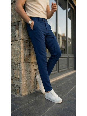 Palmira Demir Erkek Slim Fit Dilli Kumaş Pantolon - Lacivert / 30