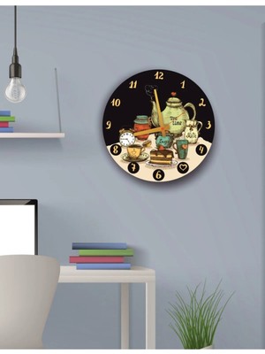 Empressco Dekoratif Mutfak Saati Fincan Takımı 30 cm Çap