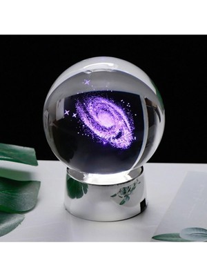 Empressco Kristal Samanyolu Galaksi Cam Küre Renk Değiştiren LED Işıklı Ampul Gece Lambası