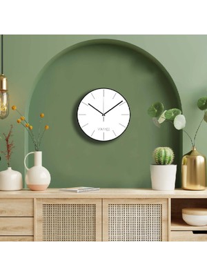 Empressco Lofty Duvar Saati - Siyah / Beyaz - 30 cm