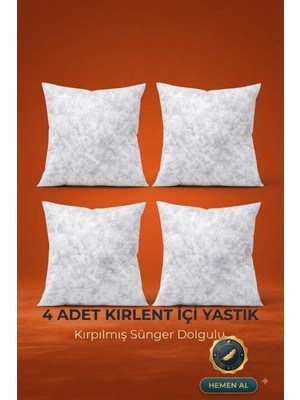 Empressco 4’lü Kırlent Iç Dolgusu,kırpık Süngerli Iç Dolgu,kırlent Içi,koltuk Kırlent Dolgusu,kırlent Içi Yastık,astar, 45X45