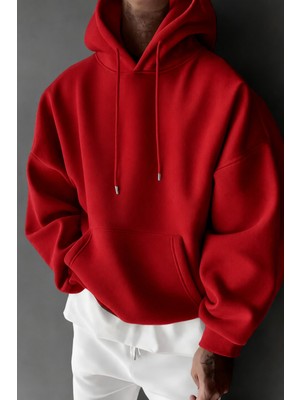 Tarz Cool Regular Kapüşonlu Sweatshirt Erkek Unisex 3 Iplik Şardonlu %100 Pamuk Basic Hoodie