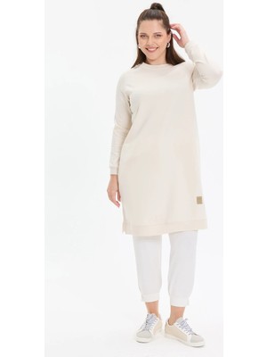 Kado Moda Basic Rahat Kalıp Uzun Kadın Tunik