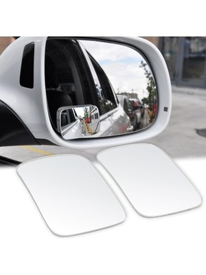 Happy Trend K.dot Dikdörtgen Gerçek Cam Kör Nokta Aynası Park Aynası 360 Derece 3m Foam Yapıştırıcılı Hareketli 2 Adet