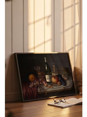 Lia Gallery Üzüm ve Şarap Çerçeveli Poster