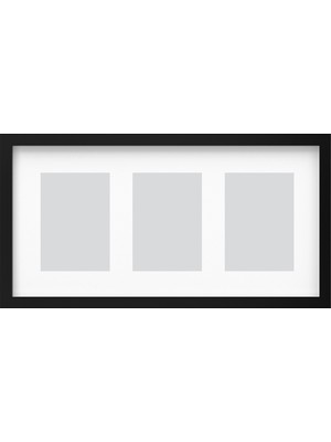 IKEA Modern Siyah Ahşap Fotoğraf Çerçevesi 55X28 cm - Duvar/masa Üstü Dekoratif Resim Çerçevesi - Şık Tasarım