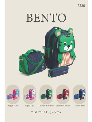Ilkokul Bento Çanta+Beslenme+ Kalemlik 3 Lü Lüx Takım Set