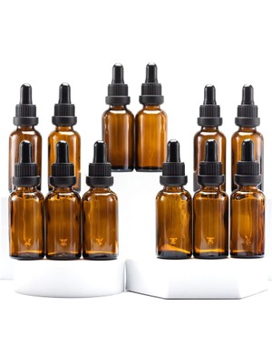 Generic Kehribar Cam Damlalıklı Şişe 30ML, Cam Damlalıklı Ile, Esansiyel Yağlar, Aromaterapi, Kozme