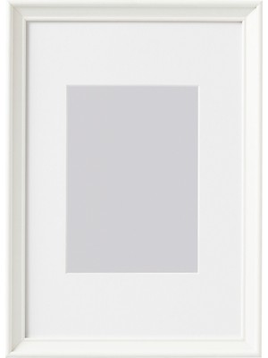 IKEA Modern Beyaz Ahşap Fotoğraf Çerçevesi 21X30 cm - Duvar/masa Üstü Dekoratif Resim Çerçevesi - Şık Tasarım