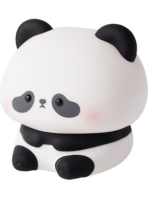 Munico Sevimli Silikon Büyük Panda Başlı Gece Lambası Şarj Edilebilir Ambiyans Işığı Doğum Günü