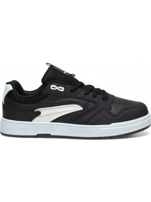Clodi Street Vibe Erkek Retro Court Sneaker - Deri Görünümlü Günlük Şehir ve Yürüyüş Spor Ayakkabı Siyah Beyaz