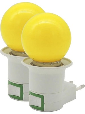 Empressco Top LED Gece Lambası E27 Duy  1W Tasarruflu Sarı 2 Adet