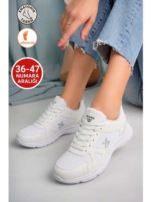 Albishoes Unisex Kadın Erkek Mevsimlik Kışlık Cilt Anatomik Ultra Rahat Taban Sneaker Spor Ayakkabı