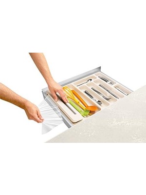 Flexispace 899478 Şeffaf Film ve Alüminyum Folyo Dispanseri, Beyaz