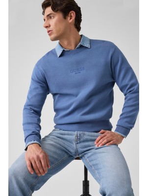Guess Nakışlı Logolu Kazak M6YR12Z0917