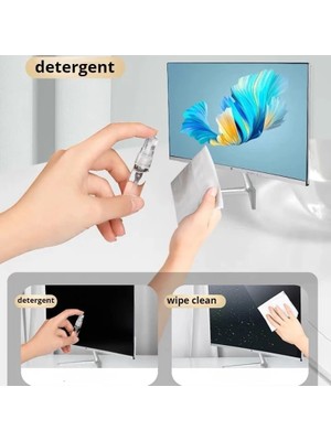 Promosyonca 7'si 1 Arada Elektronik Temizleme Kiti, Klavye, Airpods Pro, Kulaklık, Laptop ve Telefon Için Fırçalı Temizleyici Set (Pembe)
