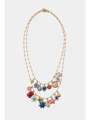 Venüs Design 2li Renkli Charm Kolye