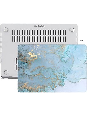 MacBook Pro 15 Mermer Desenli Kılıf A1707 A1990 Uyumlu Baskılı Sert Kılıf Ince Hafif Koruyucu Kapak R-38